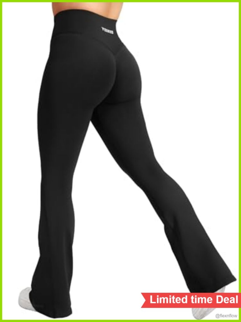 Seamless High Waisted Mini Flare Leggings Workout Yoga Pants with Scrunched